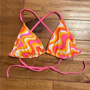 Vibrant Swirl Reversible Bikini Top